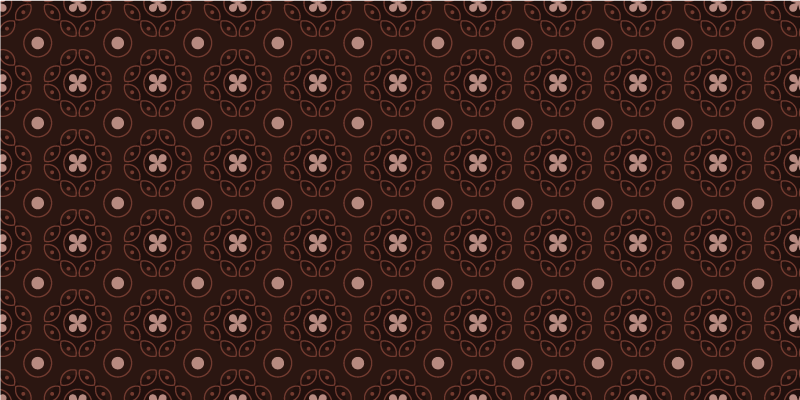 Smeđi uzorak mandale mandala vinil prostirka - TenStickers