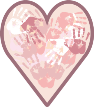 šareni ručni ispis srca dječji vinil tepih - TenStickers