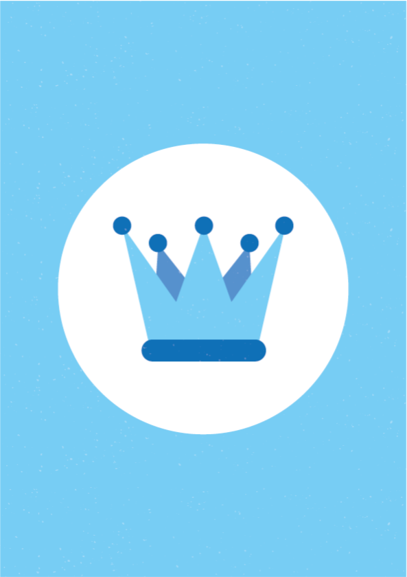 Plava kruna dječja vinil igraća podloga - TenStickers