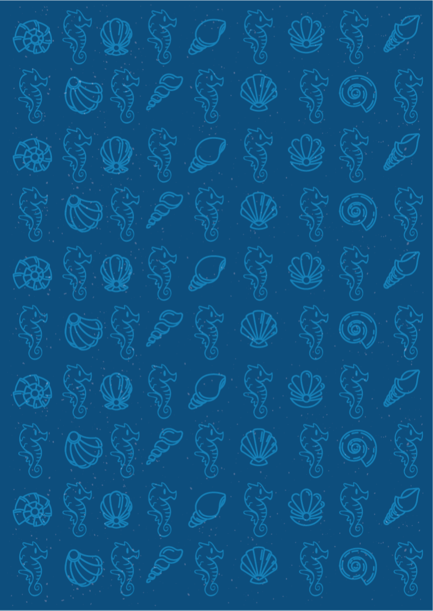 školjke i morski konji životinjski prostirač - TenStickers