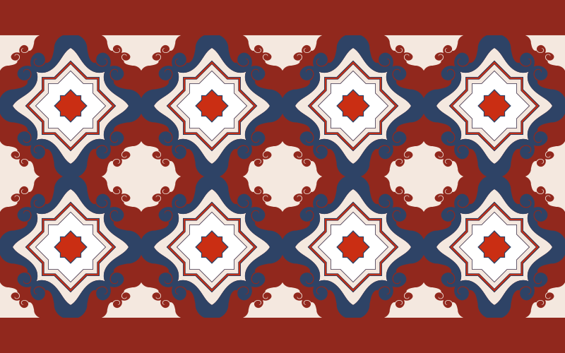 Crvene vintage pločice mozaik podne pločice - TenStickers