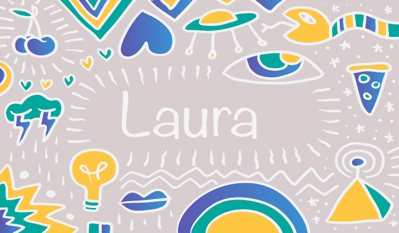 Vinil podovi s imenima personalizirana razigrana prostirka - TenStickers