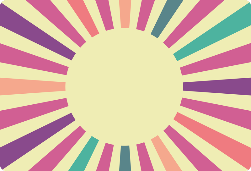 Vinil podovi geometrijski dizajn linija koje zrače - TenStickers