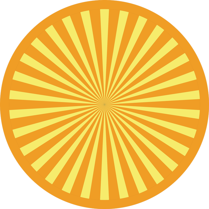 Vinil podovi prugasta sunburst kružni niz - TenStickers