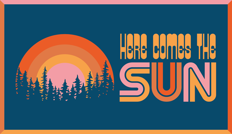 Vintage sun dizajn dizajna tepiha - TenStickers