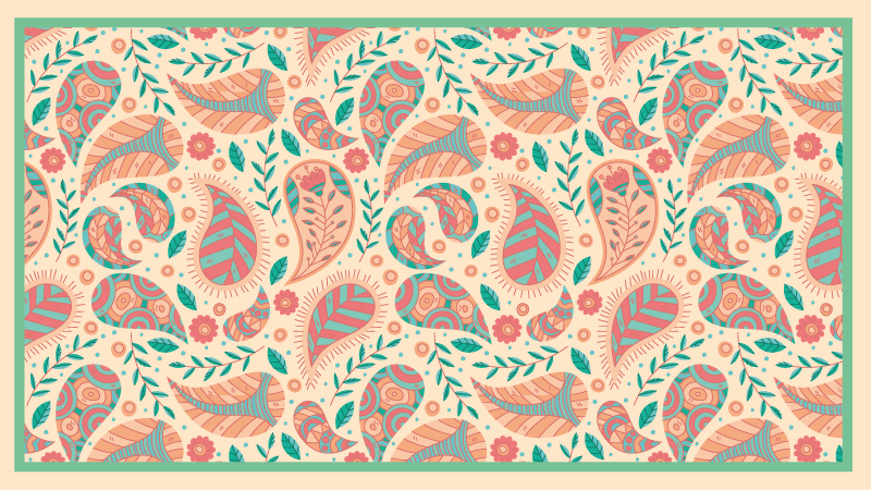 Vinil podovi mandala fuzija paisley uzorka - TenStickers