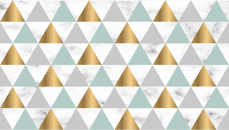 Mramorni trokut geometrija hodnika trkači - TenStickers