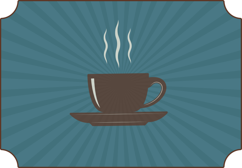 Espresso šalica za kavu plava pozadina moderni tepih - TenStickers