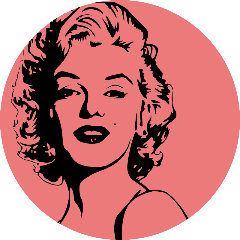 Portret marilyn monroe vinil prostirka - TenStickers