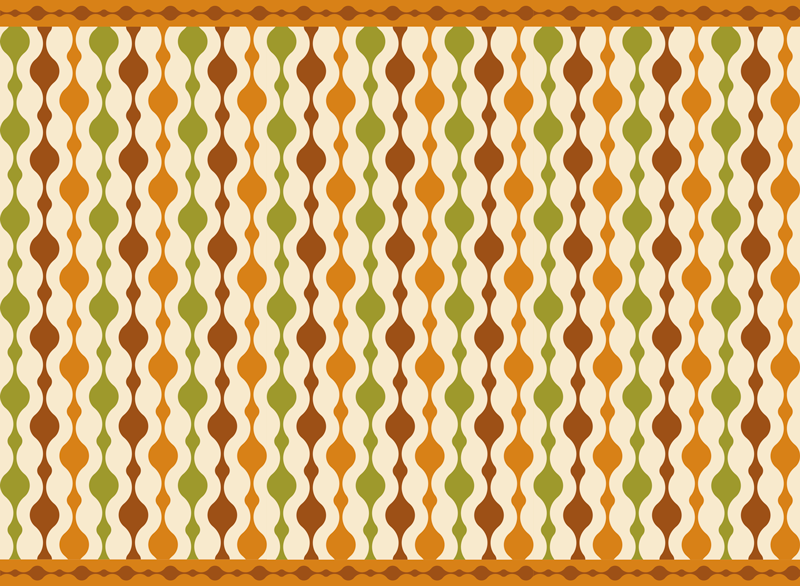 Vinil podovi prugasta dizajn valovitih linija - TenStickers