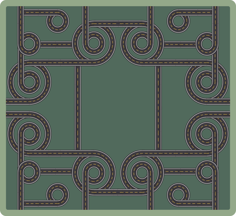 Vinil podovi ceste uzorak kolnika - TenStickers