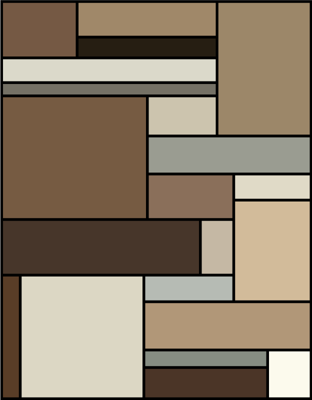 Smeđi kvadrati geometrijski vinil prostirke - TenStickers