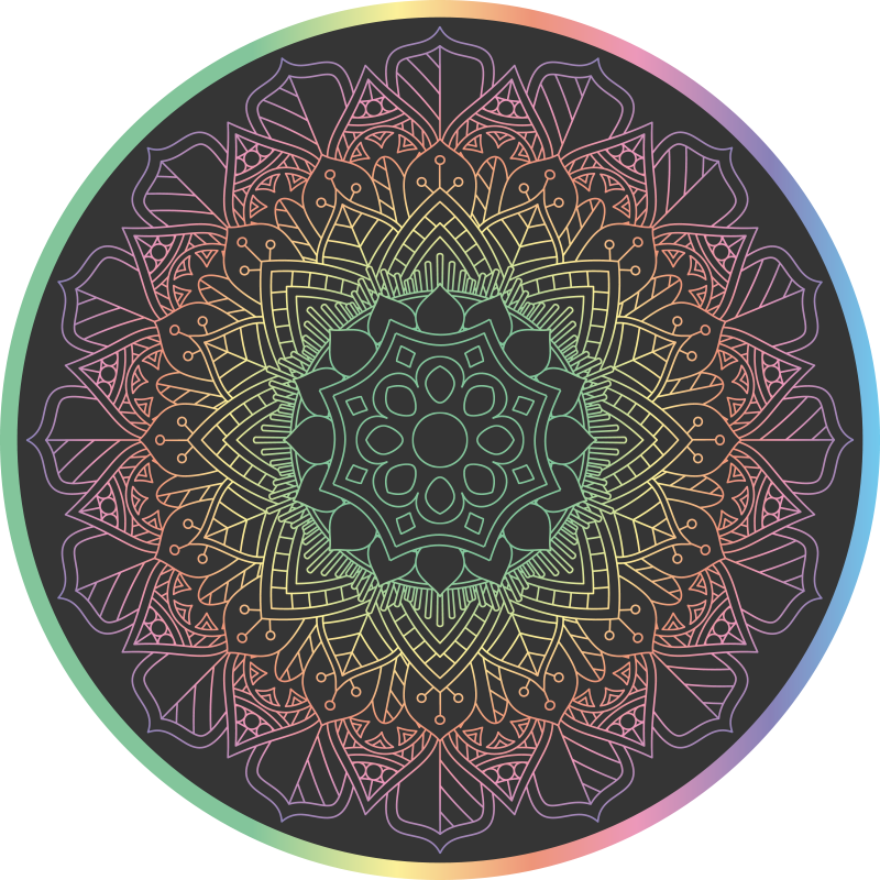 Dugina mandala vinil prostirka - TenStickers