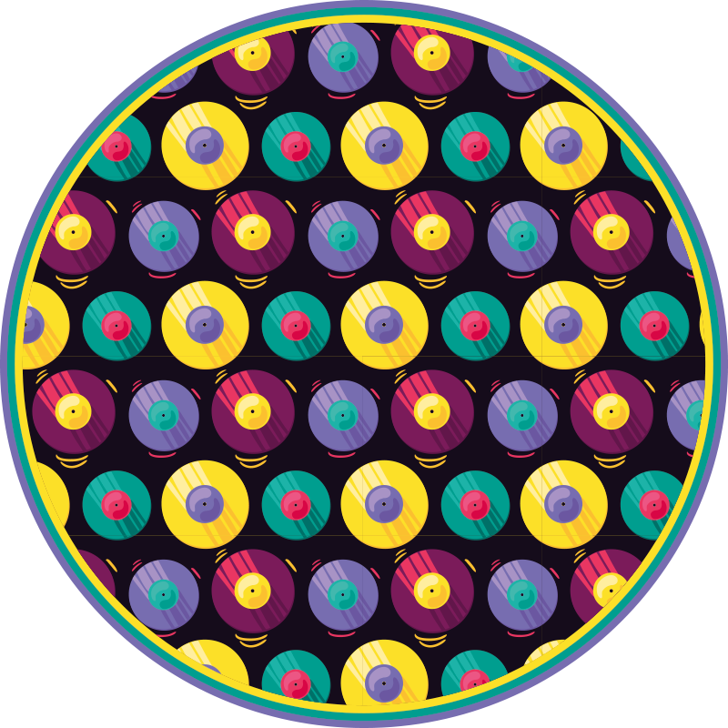 Vinil podovi igre sastav retro diskova - TenStickers