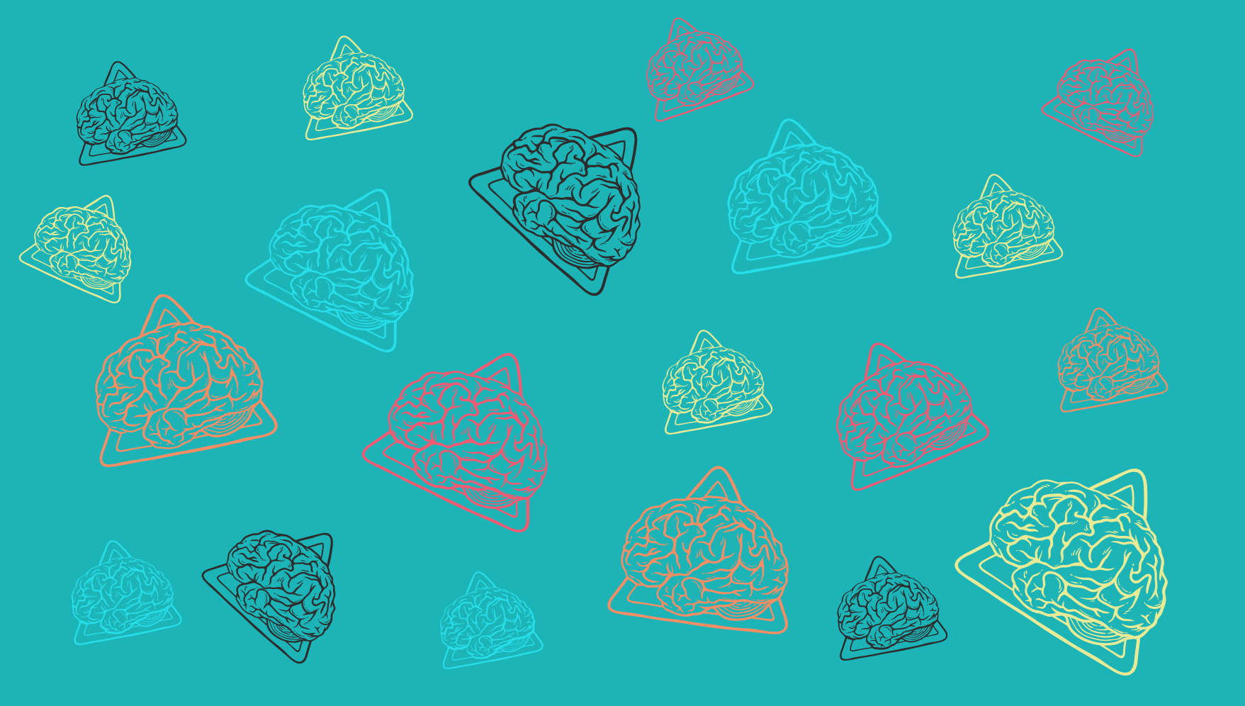 Drugi vinil podovi apstraktne moždane obrasce - TenStickers