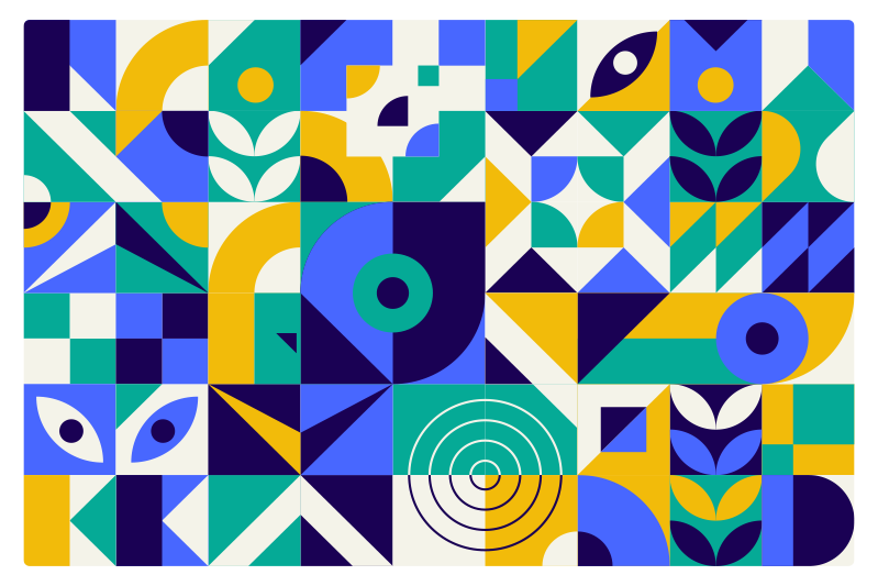 Vinil podovi geometrijski živopisni uzorci - TenStickers