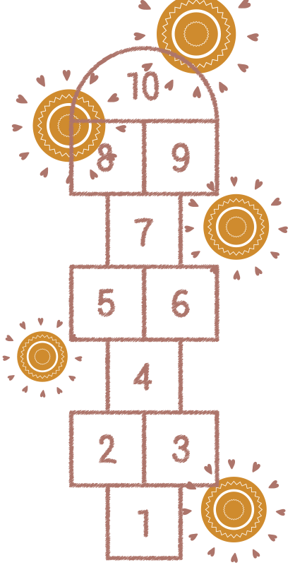 Vinil podovi igre hopscotch igralište - TenStickers