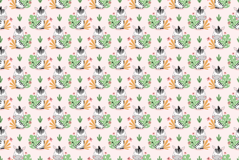 Drugi vinil podovi zebrasti uzorak džungle - TenStickers