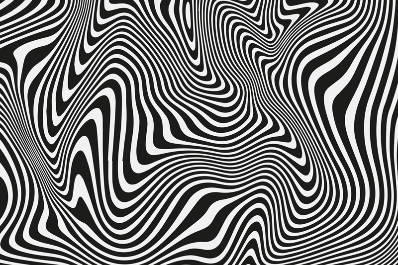 Vinil podovi geometrijski optički valni uzorak - TenStickers