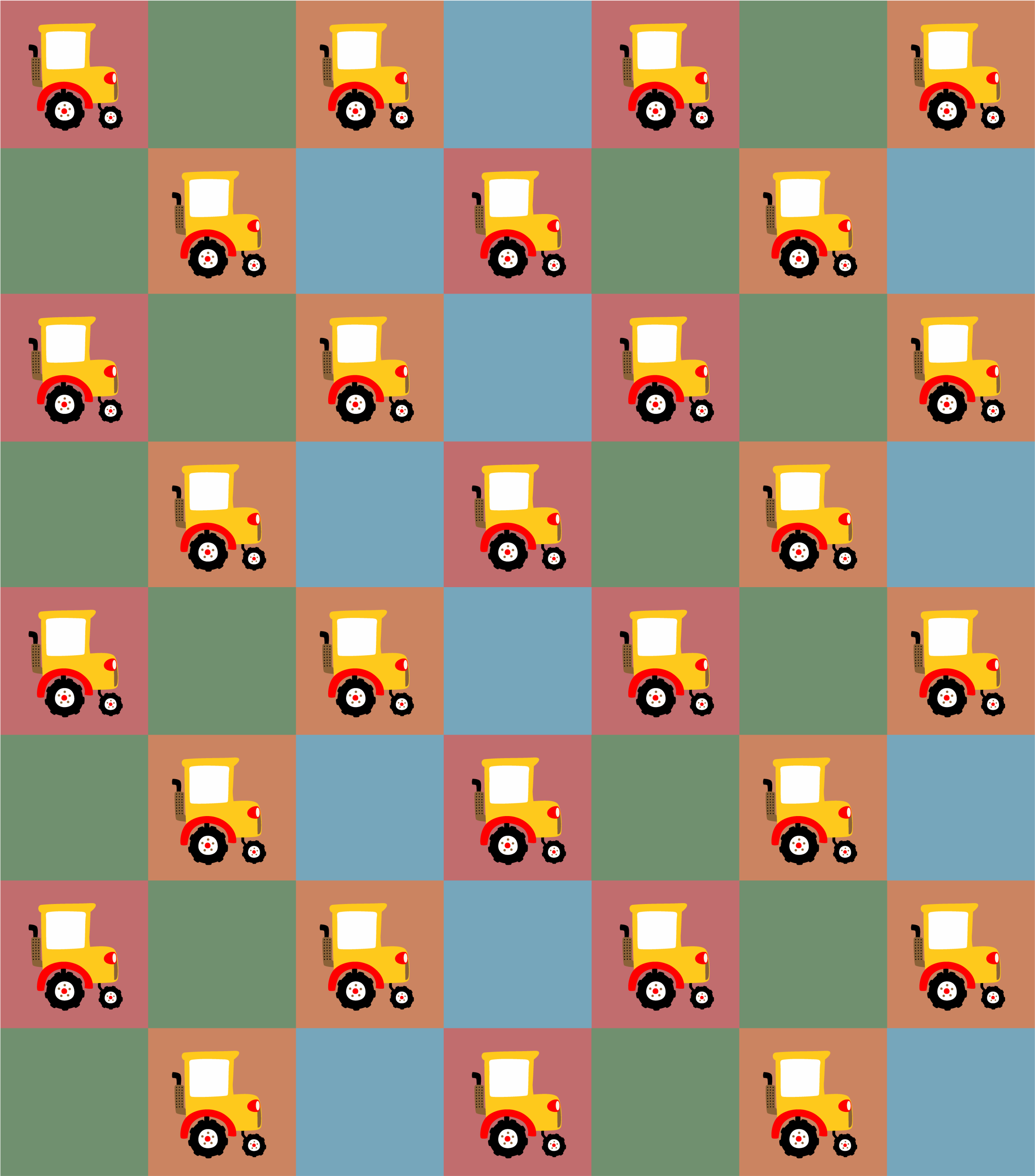 Drugi vinil podovi uzorka traktora - TenStickers