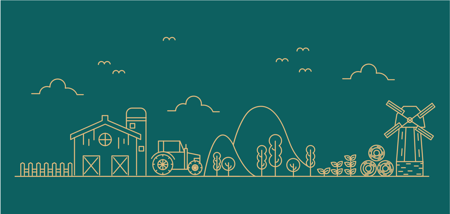 Crtani traktor i predmeti na farmi životinjski tepih - TenStickers