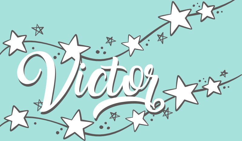 Vinil podovi s imenima prilagodljiva zvjezdana prašina - TenStickers