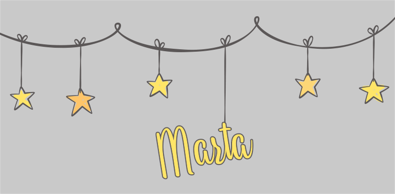 Vinil podovi s imenima prilagođeni zvjezdani - TenStickers