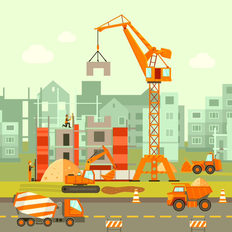 Vinil podovi djeca građevinsko igralište - TenStickers