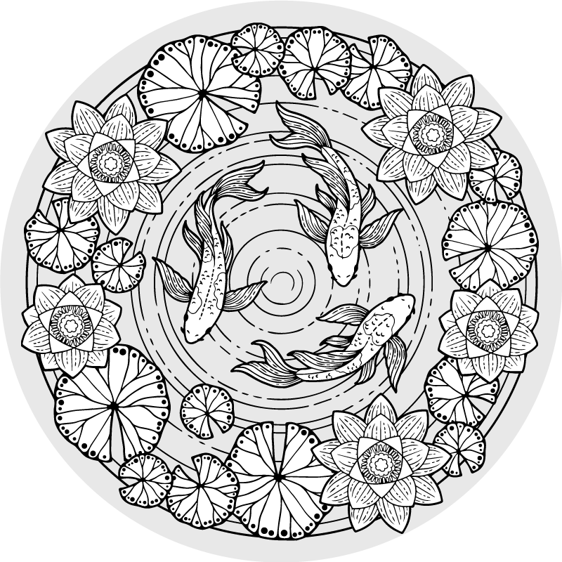 Vinil podovi životinja koi riba vedrina - TenStickers