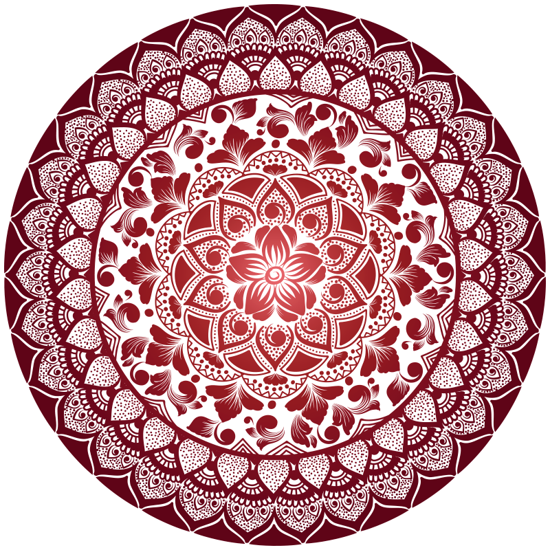 Kružna orijentalna čipka mandala vinil prostirka - TenStickers