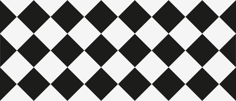 Crno-bijeli rombovi tepih pločica - TenStickers