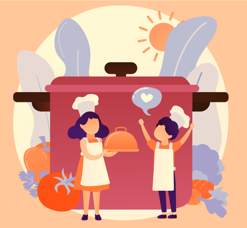 Vinil podovi djeca kulinarski likovi - TenStickers