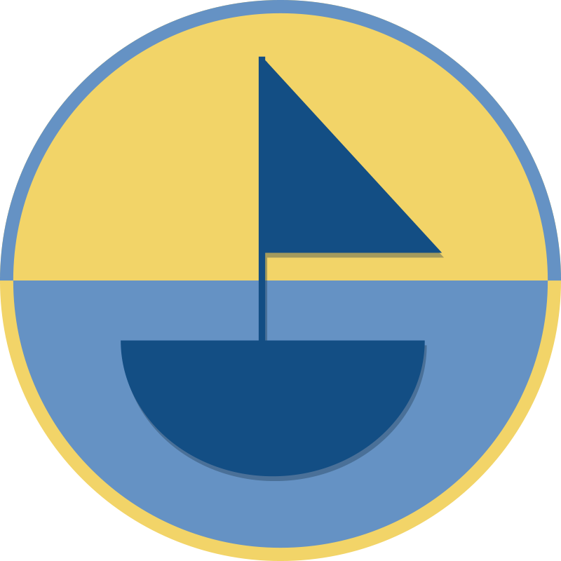 Vinil podovi geometrijski geometrijski motiv jedrenjaka - TenStickers