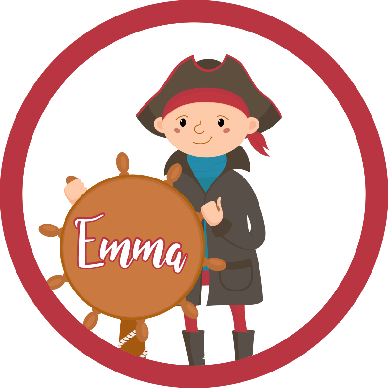 Vinil podovi s imenima gusar prilagodljiv - TenStickers