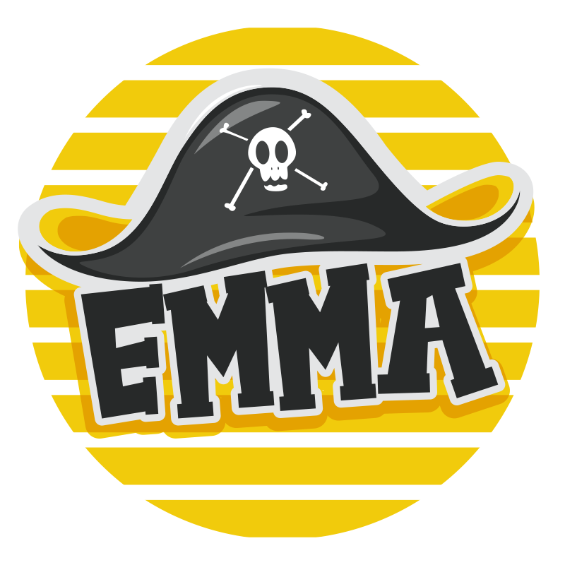 Vinil podovi s imenima gusarske tematike - TenStickers