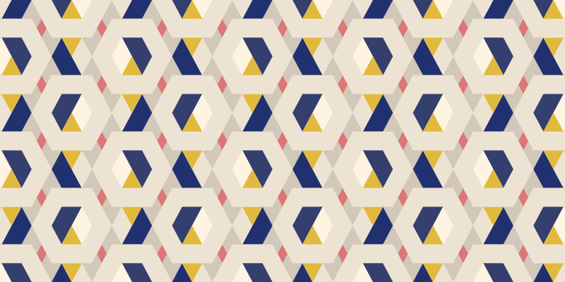 Vinil podovi moderan šesterokutni geometrijski motiv - TenStickers