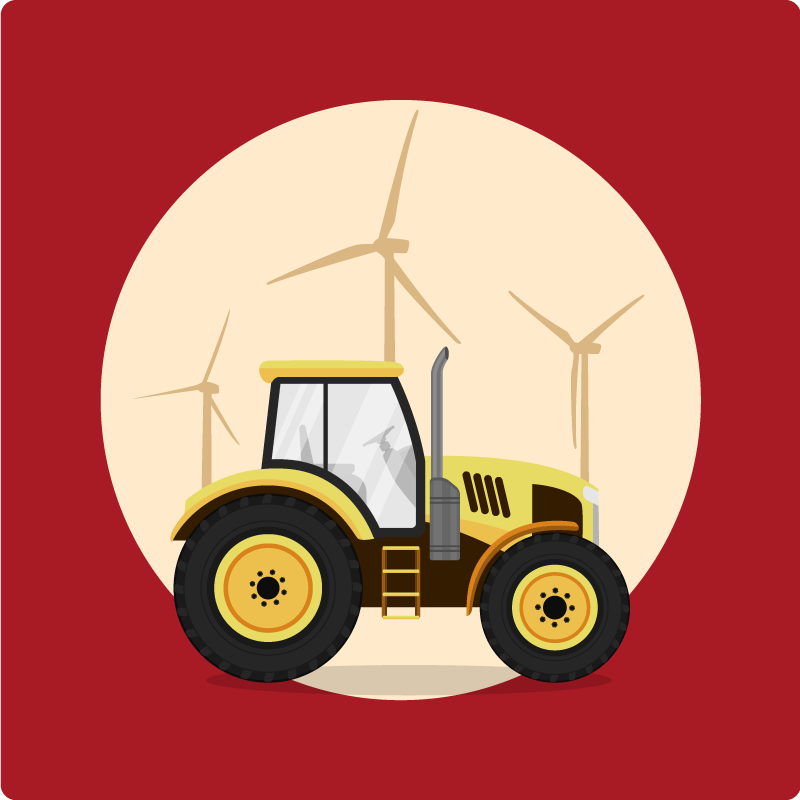 Vinil podovi djeca kolo za igranje traktora - TenStickers