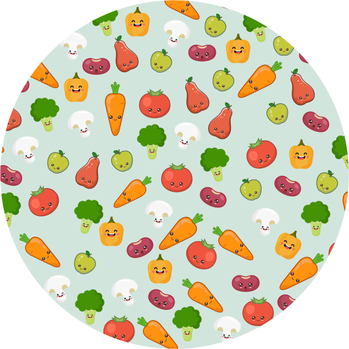Vinil podovi rasadnici veseli vege uzorak - TenStickers