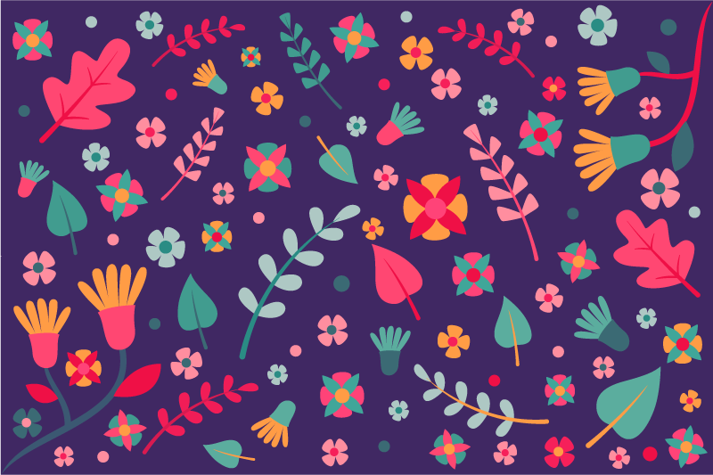 Vinil podovi cvijeće i biljke rasprskavanje cvjetne boje - TenStickers