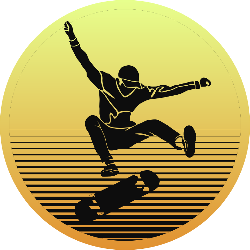 Vinil podovi tinejdžeri skateboarding silueta - TenStickers