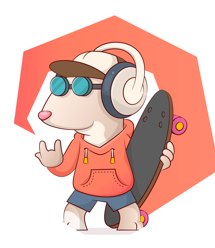 Drugi vinil podovi ilustracija miša klizača - TenStickers