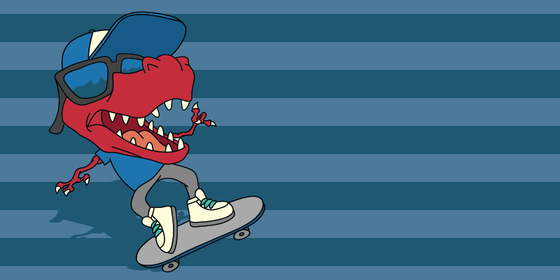 Drugi vinil podovi skateboarding dinosaur - TenStickers