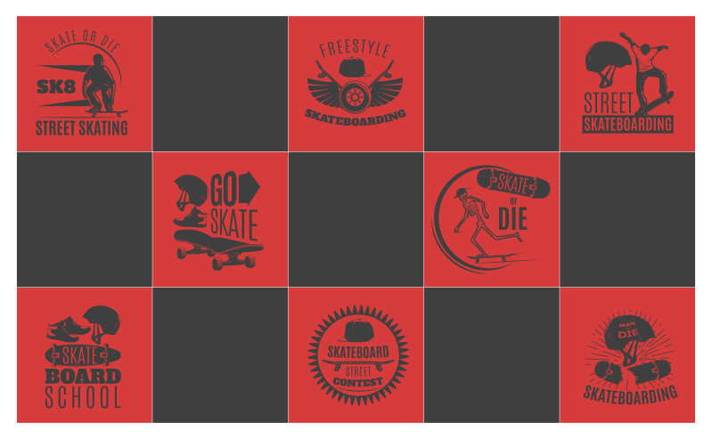 Vinil podovi igre na temu skejtborda - TenStickers