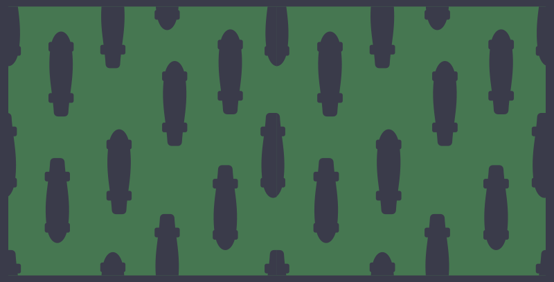 Zeleni i crni skateboard teen vinil prostirka - TenStickers