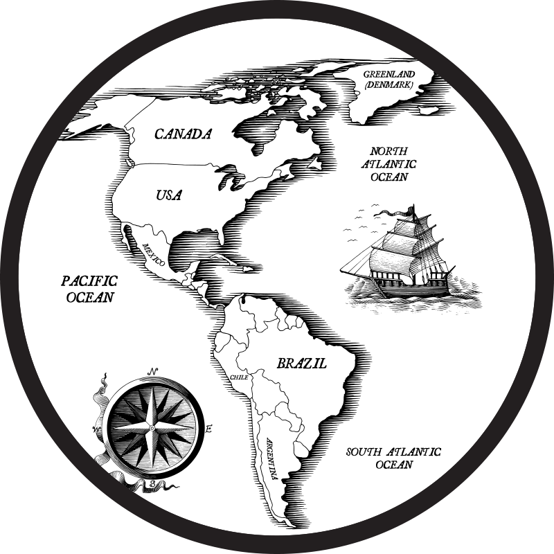 Vinil podovi karta svijeta kartografska elegancija - TenStickers