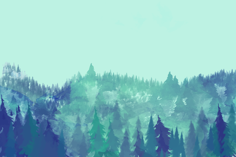 Vinil podovi priroda bujna zelena šuma - TenStickers