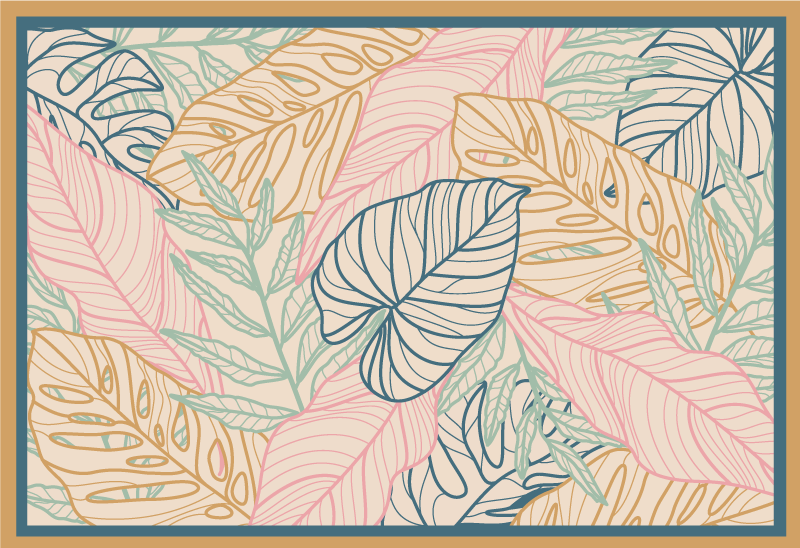 Vinil podovi priroda lisnati tropski uzorci - TenStickers