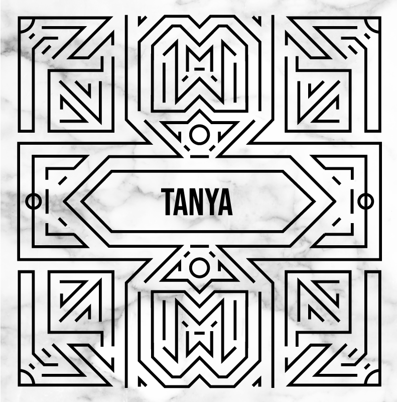 Vinil podovi tinejdžeri labirint u art deco stilu - TenStickers