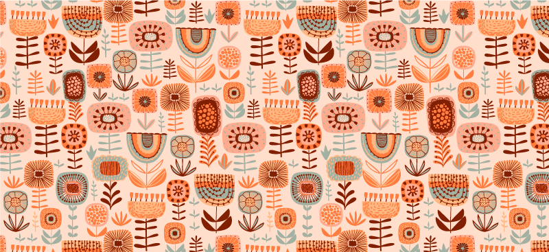 Vinil podovi cvijeće i biljke prirodni cvjetni uzorci - TenStickers