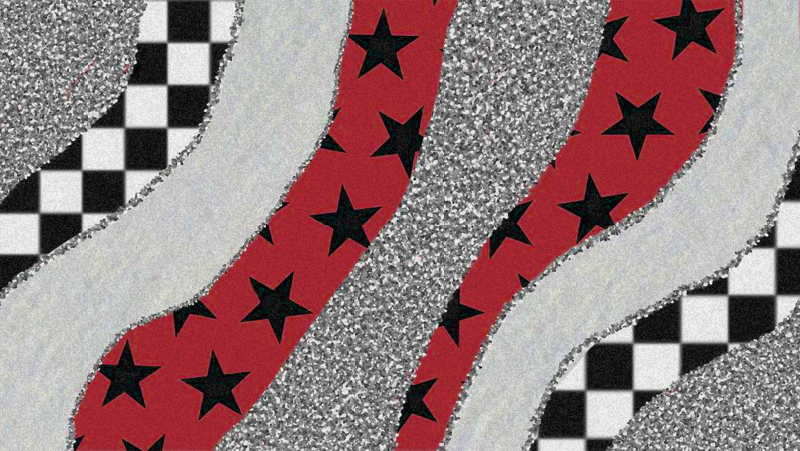 Vinil podovi druge teksture zvjezdano crveni valovi - TenStickers